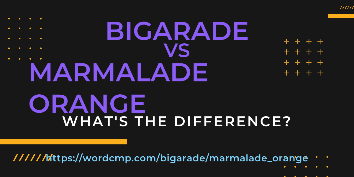 Difference between bigarade and marmalade orange