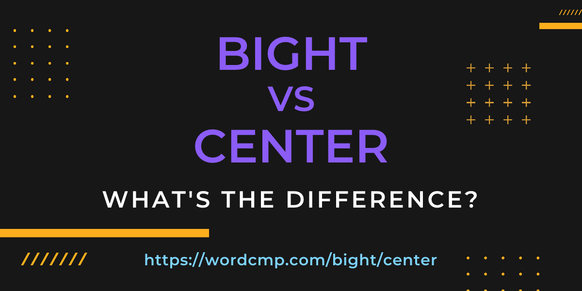 Difference between bight and center