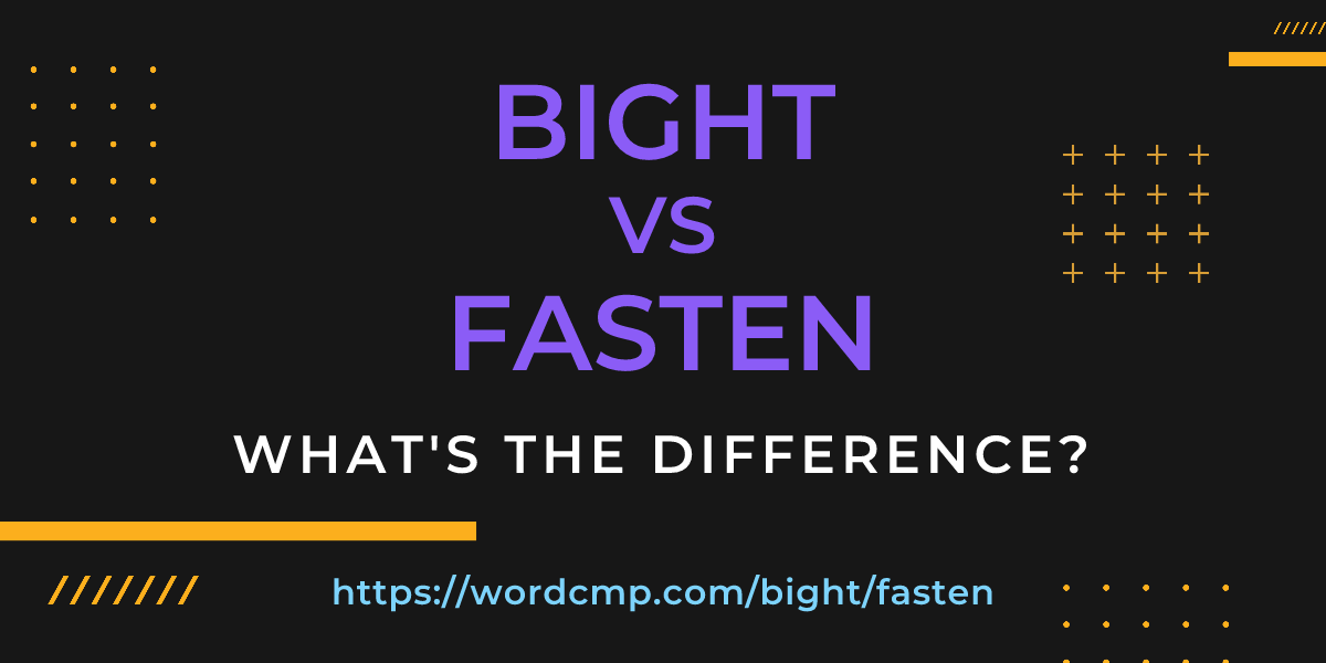 Difference between bight and fasten
