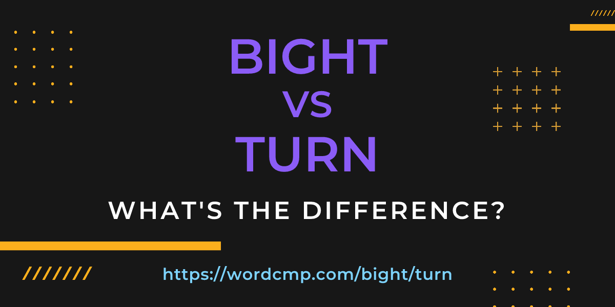 Difference between bight and turn
