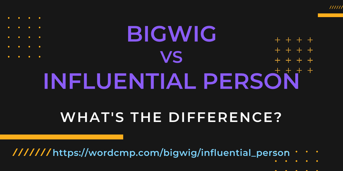 Difference between bigwig and influential person