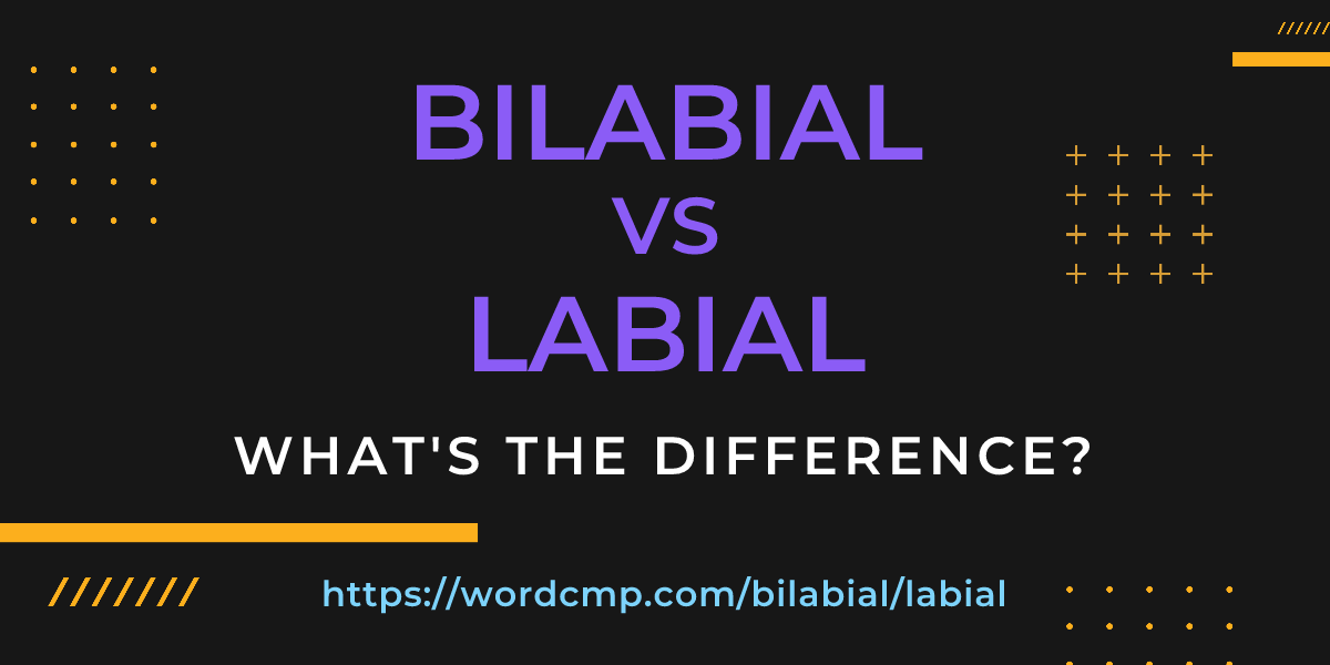 Difference between bilabial and labial