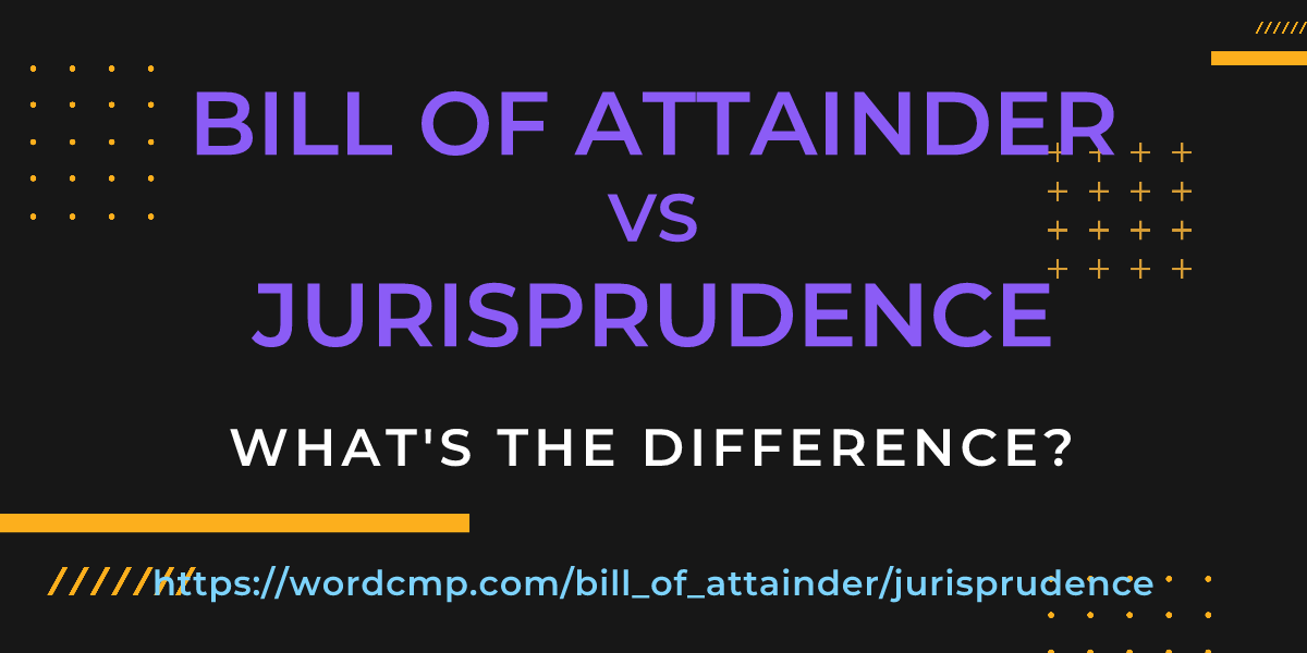 Difference between bill of attainder and jurisprudence