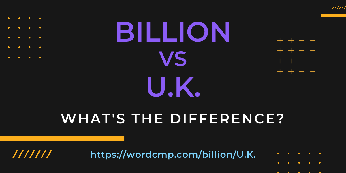 Difference between billion and U.K.