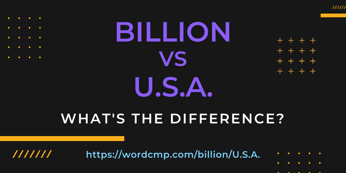 Difference between billion and U.S.A.