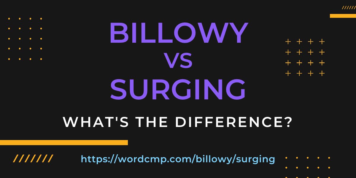 Difference between billowy and surging