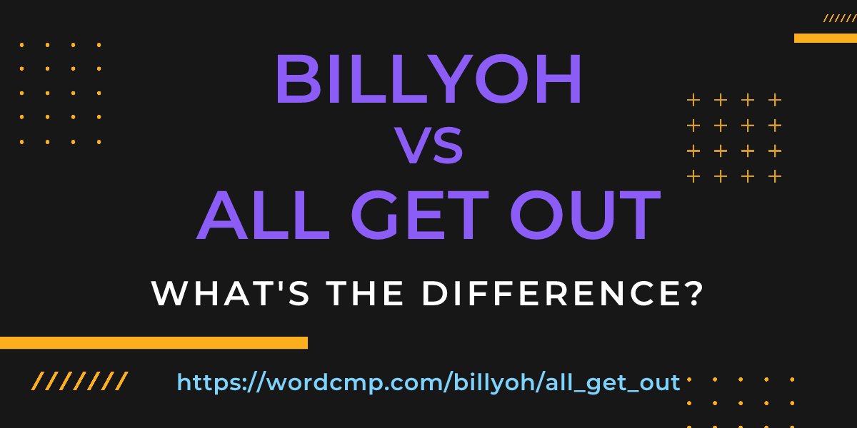 Difference between billyoh and all get out