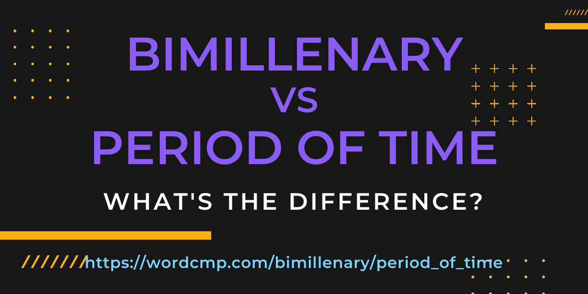 Difference between bimillenary and period of time