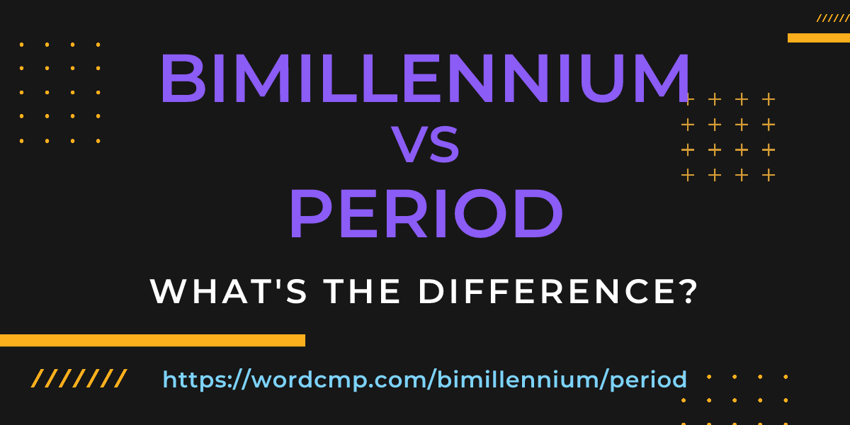 Difference between bimillennium and period