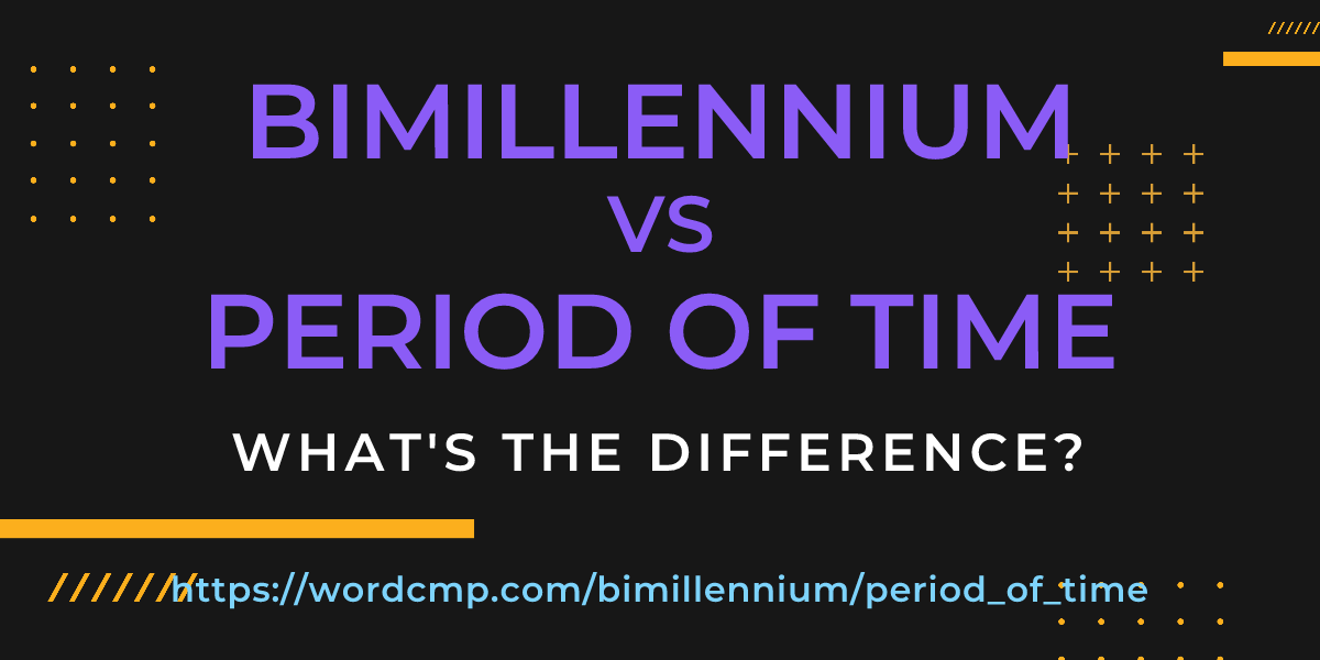 Difference between bimillennium and period of time