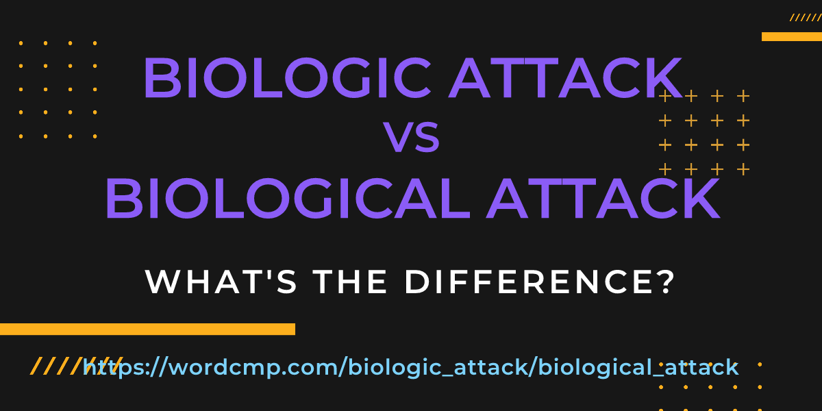 Difference between biologic attack and biological attack