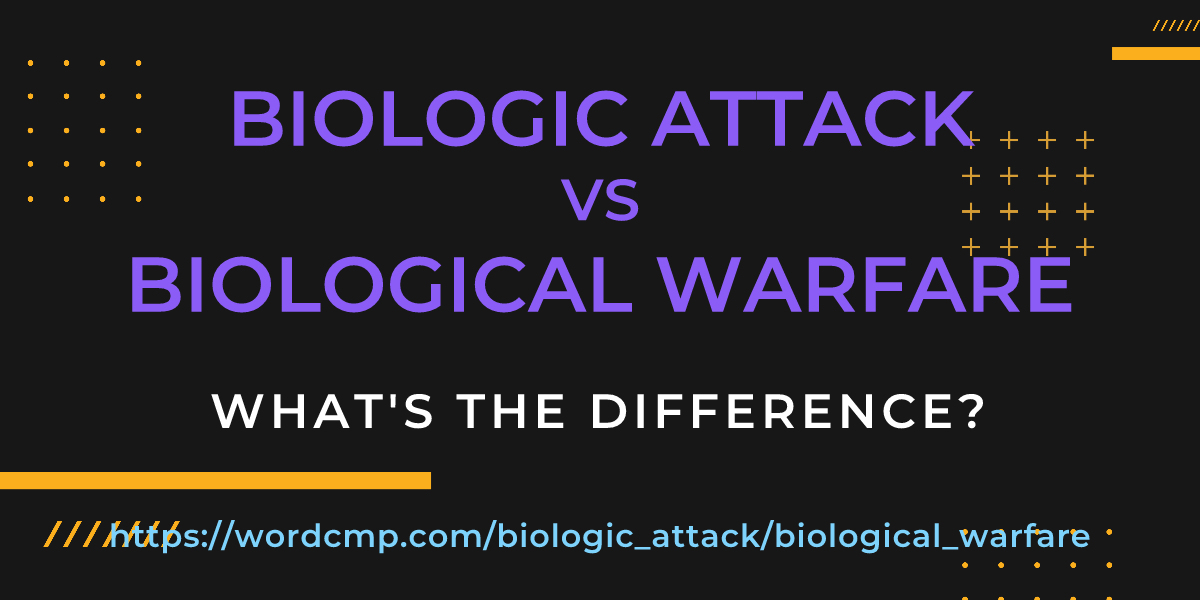 Difference between biologic attack and biological warfare