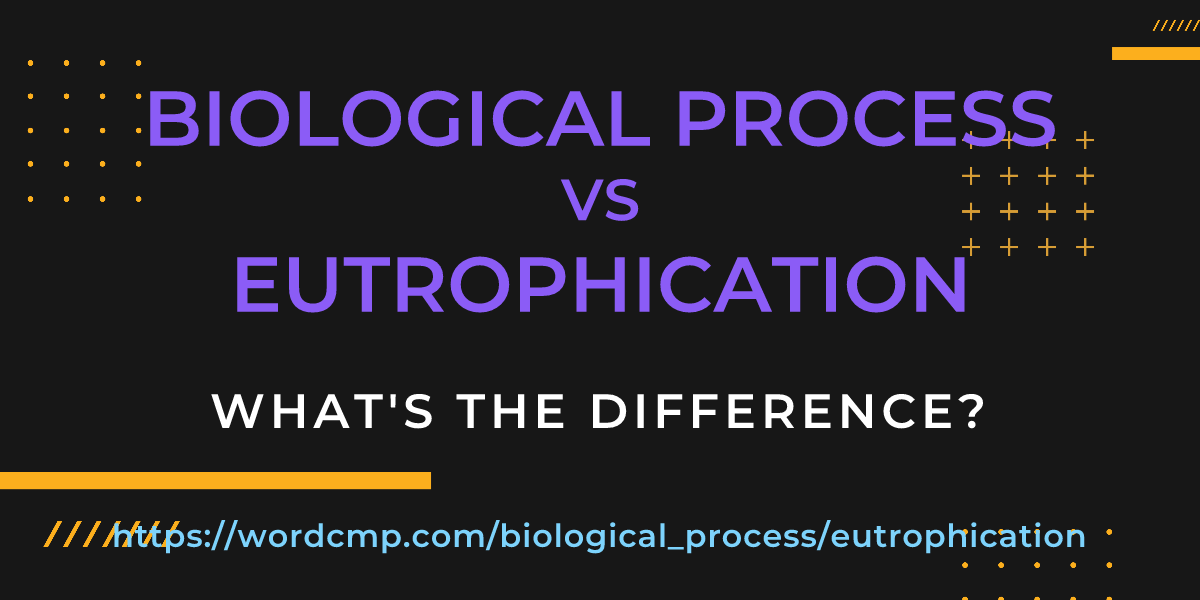 Difference between biological process and eutrophication