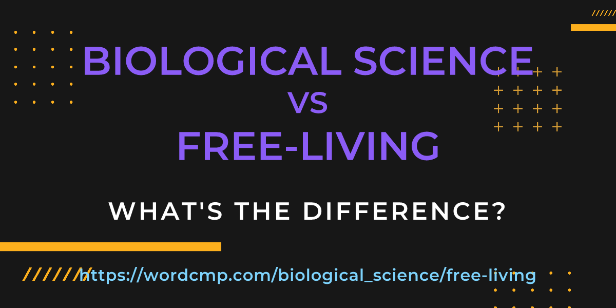 Difference between biological science and free-living