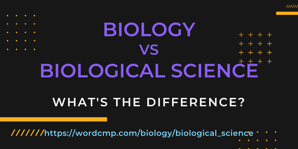 Difference between biology and biological science