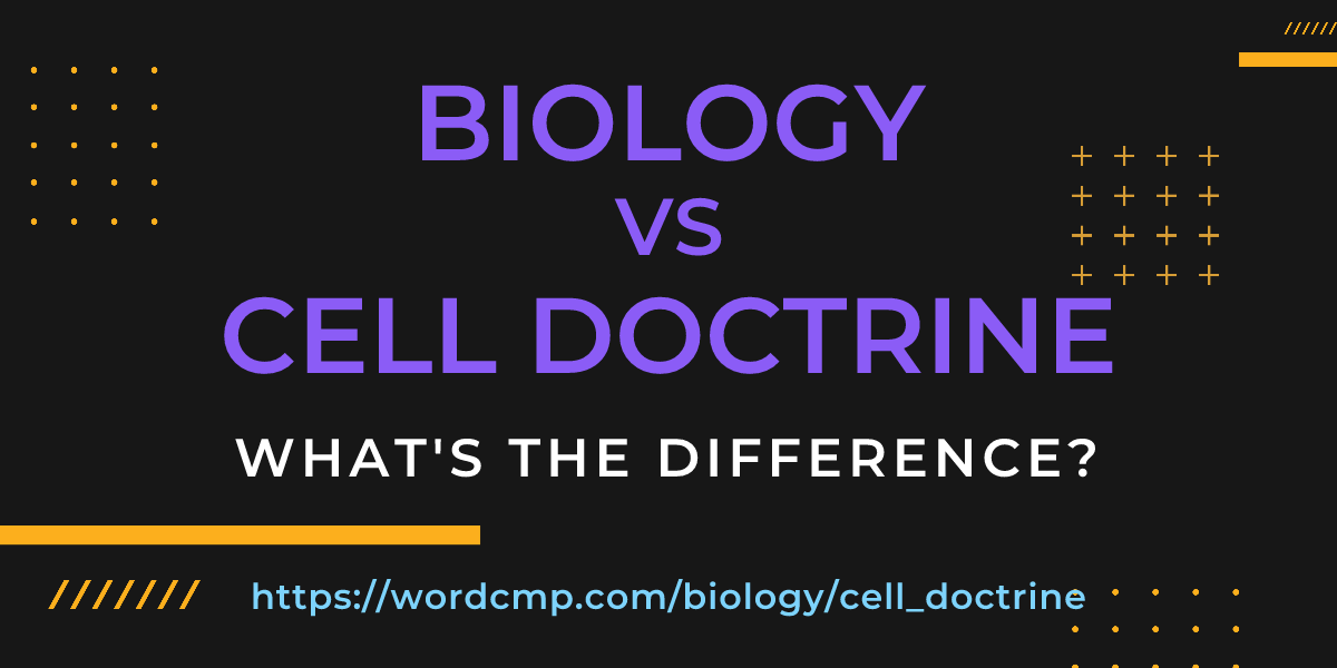 Difference between biology and cell doctrine