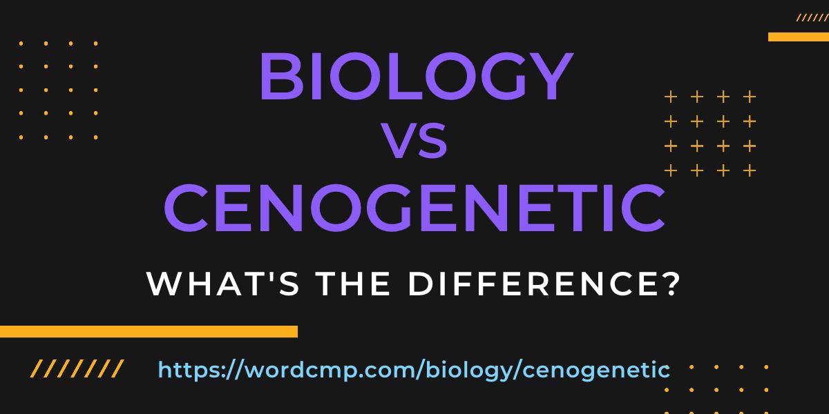Difference between biology and cenogenetic