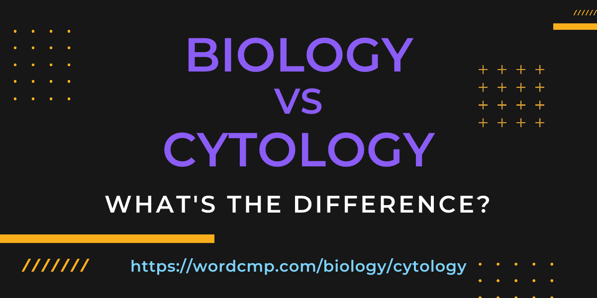 Difference between biology and cytology