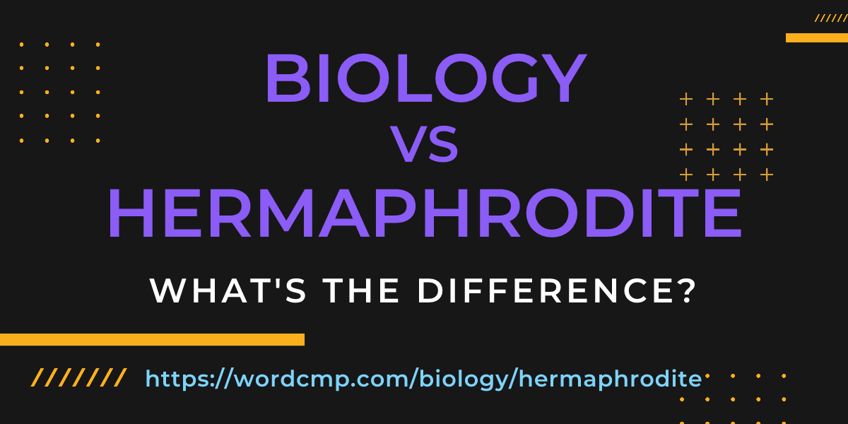 Difference between biology and hermaphrodite