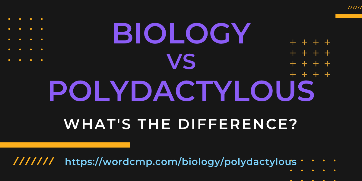Difference between biology and polydactylous