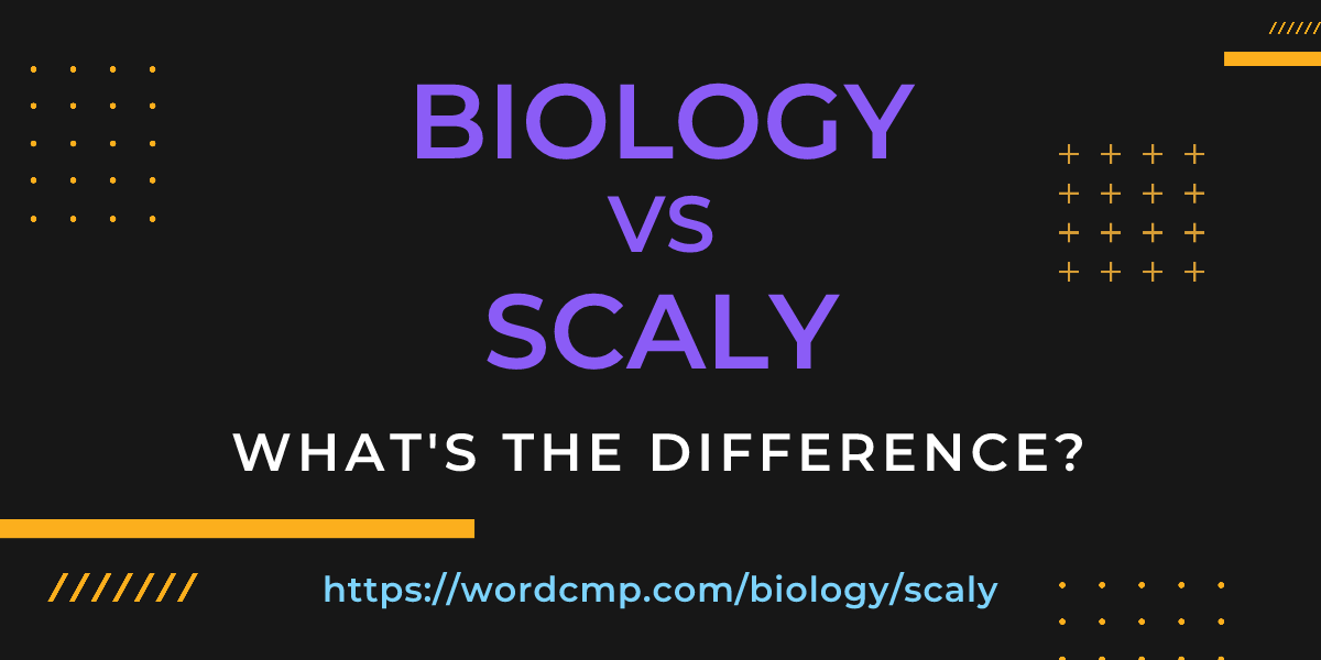Difference between biology and scaly