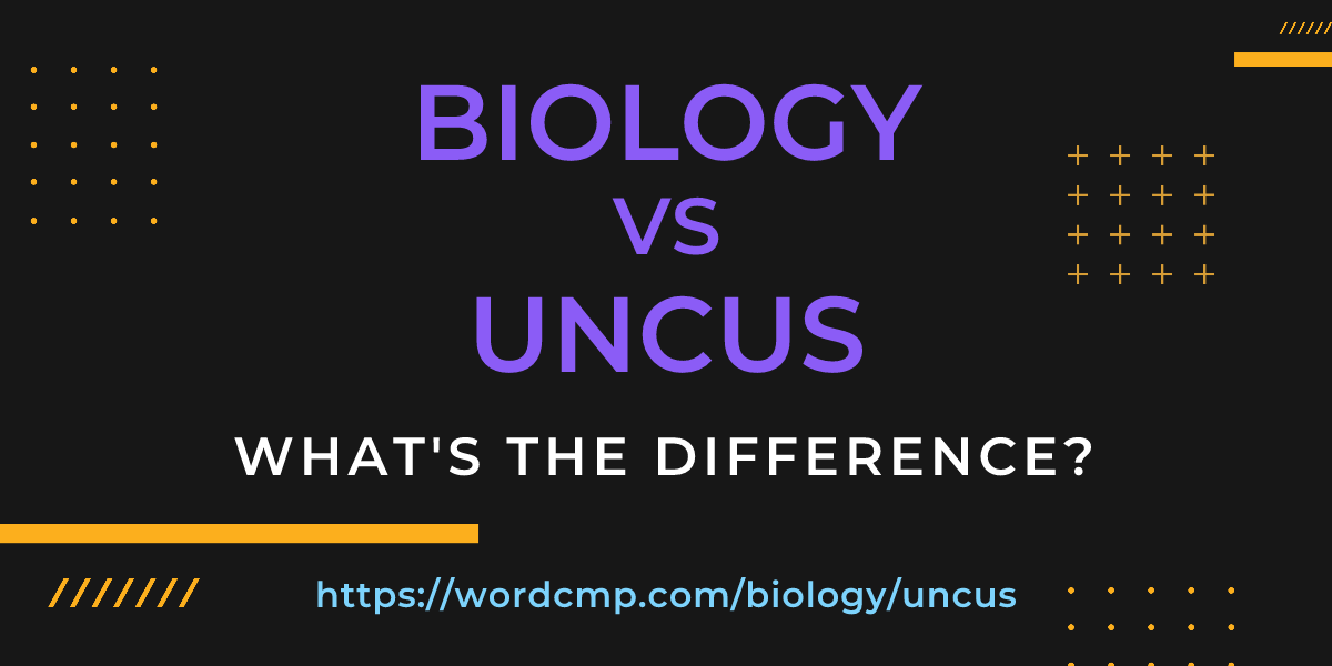 Difference between biology and uncus