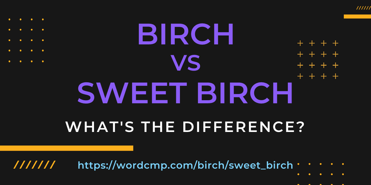 Difference between birch and sweet birch