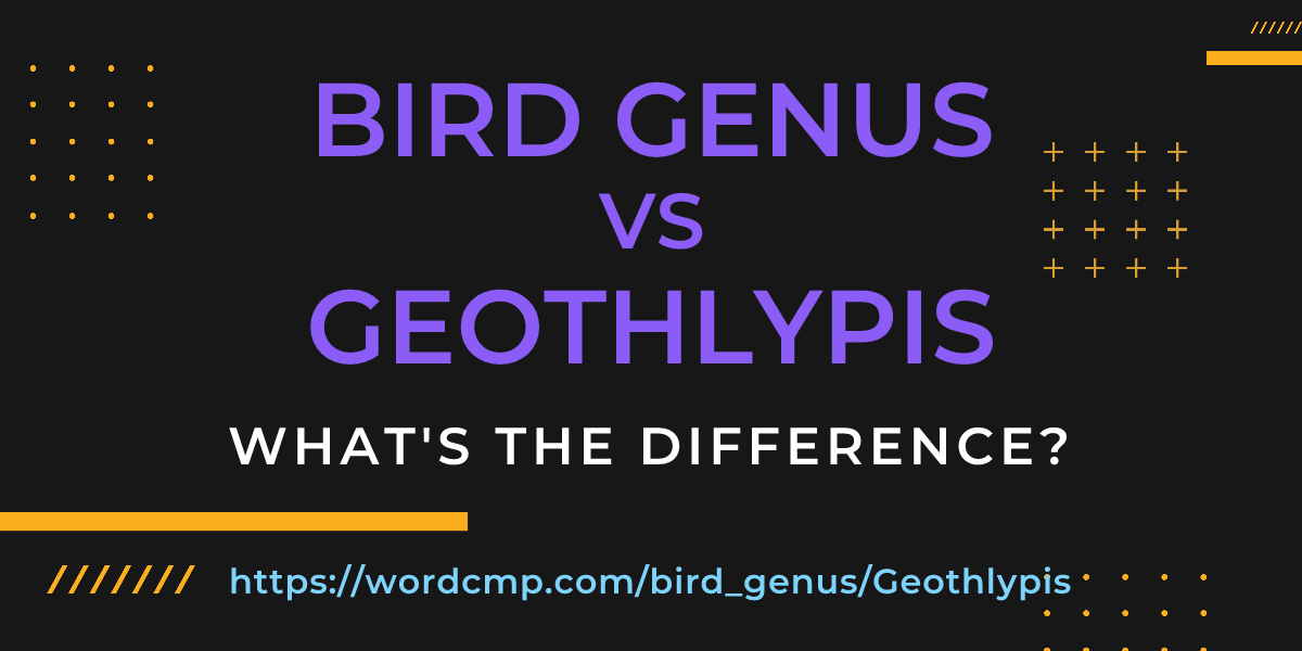 Difference between bird genus and Geothlypis