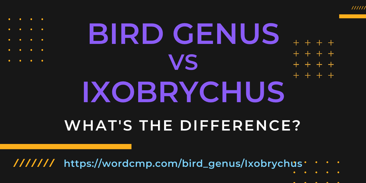 Difference between bird genus and Ixobrychus