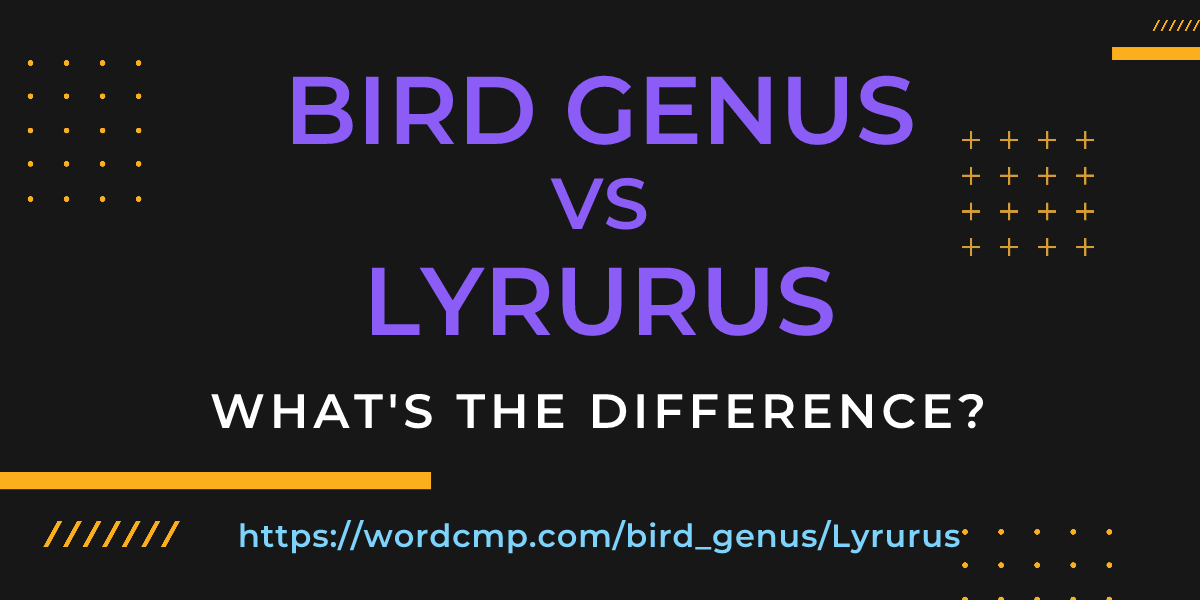 Difference between bird genus and Lyrurus