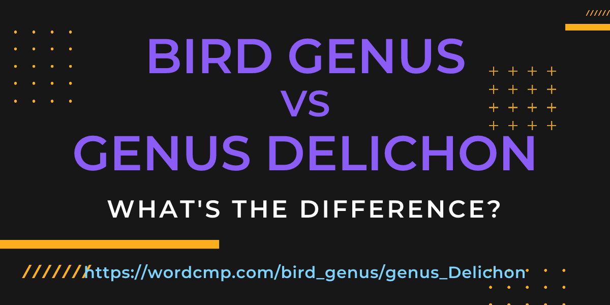 Difference between bird genus and genus Delichon
