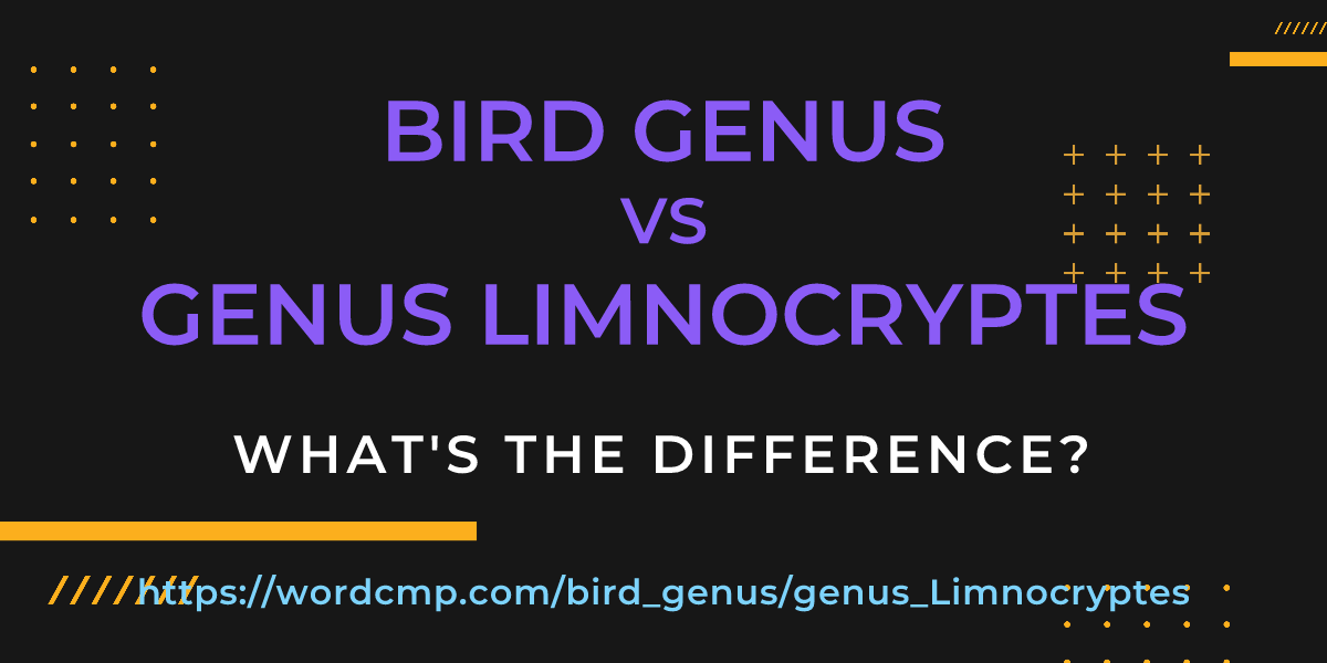 Difference between bird genus and genus Limnocryptes