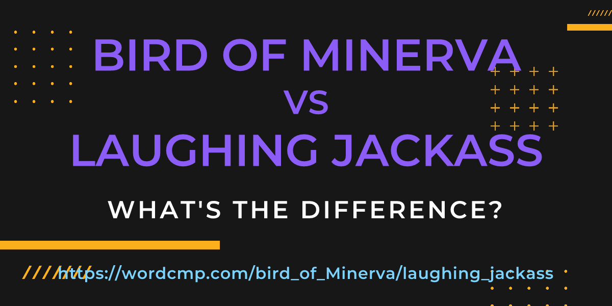 Difference between bird of Minerva and laughing jackass