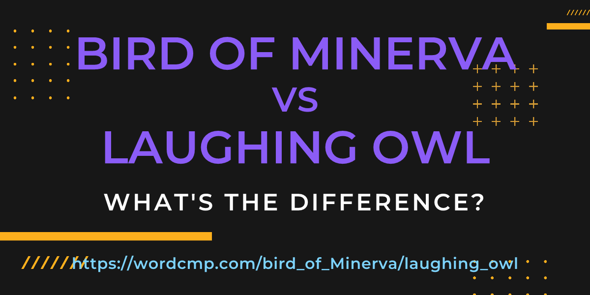 Difference between bird of Minerva and laughing owl