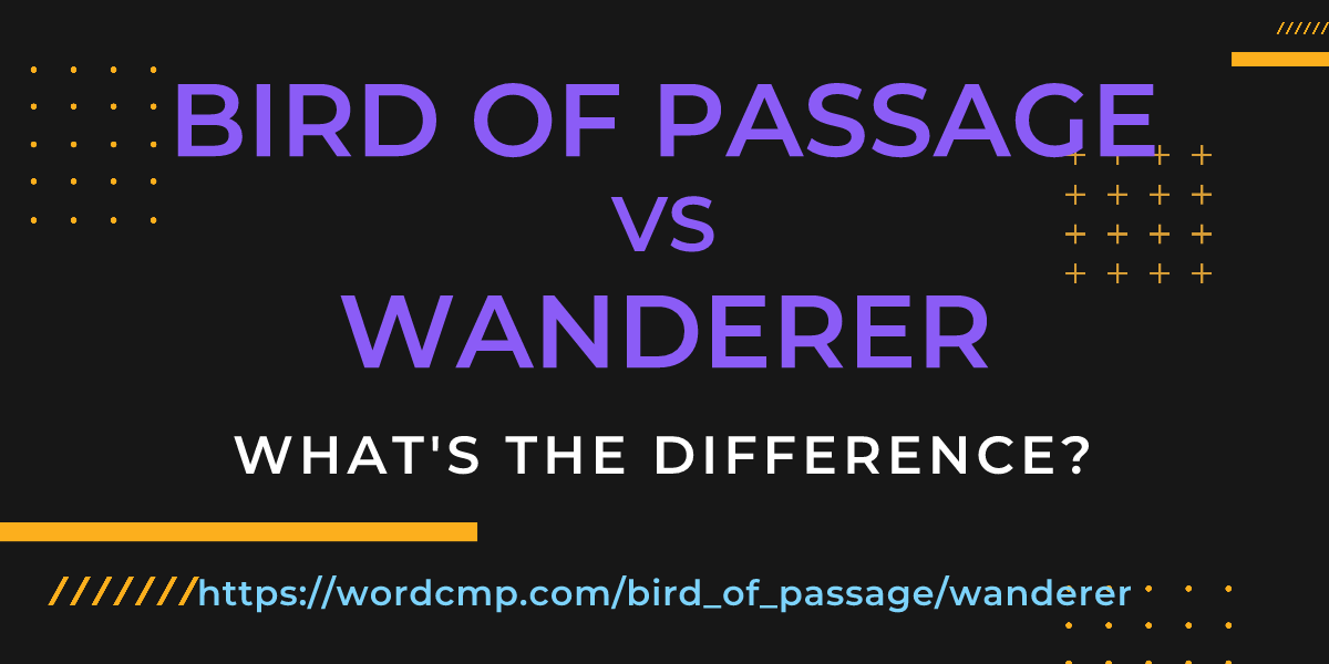 Difference between bird of passage and wanderer