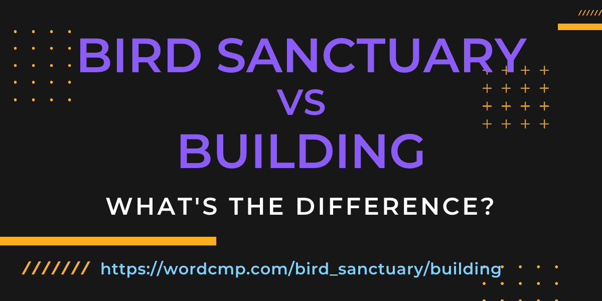 Difference between bird sanctuary and building