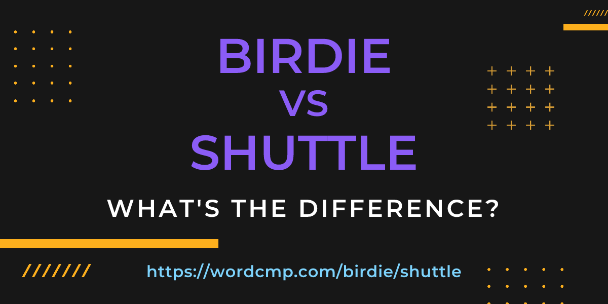 Difference between birdie and shuttle