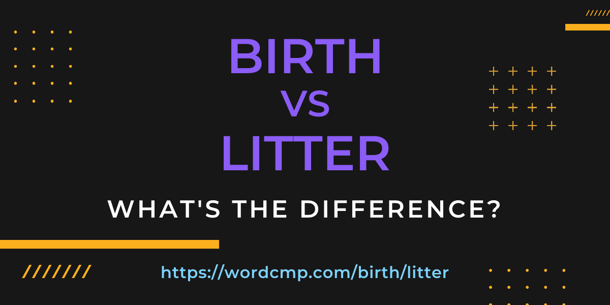 Difference between birth and litter