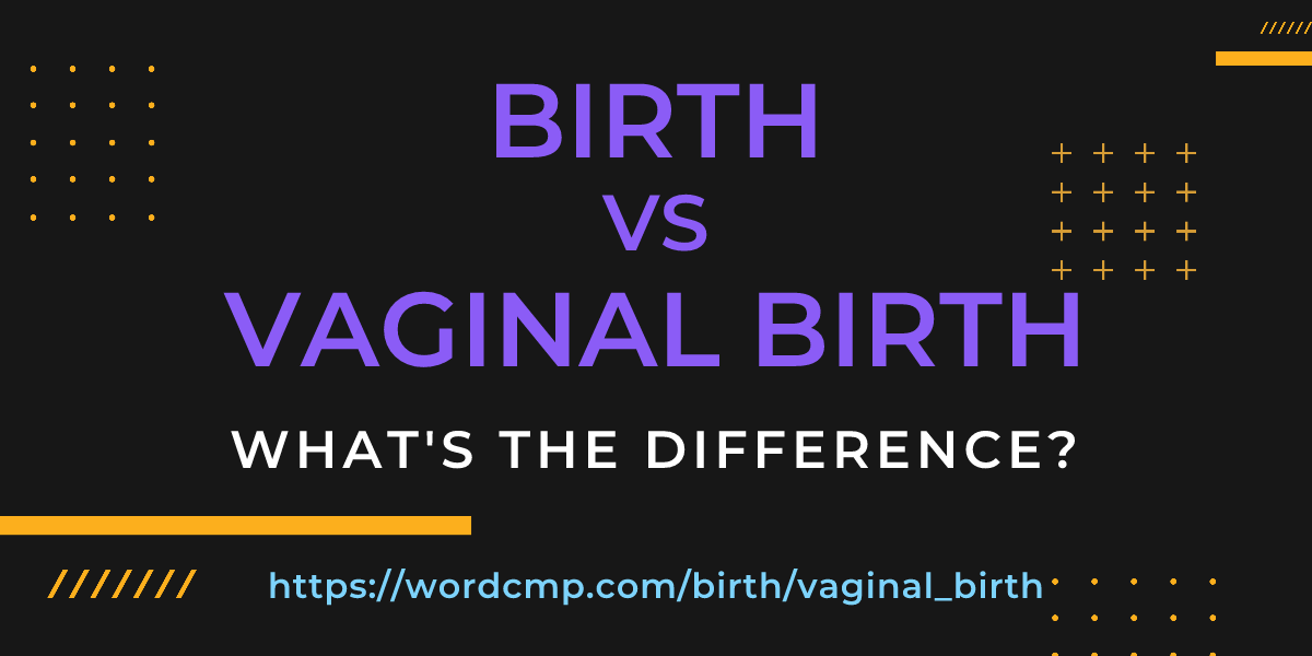 Difference between birth and vaginal birth