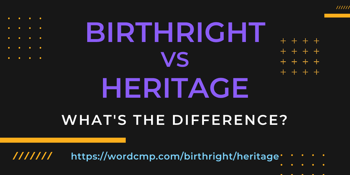 Difference between birthright and heritage