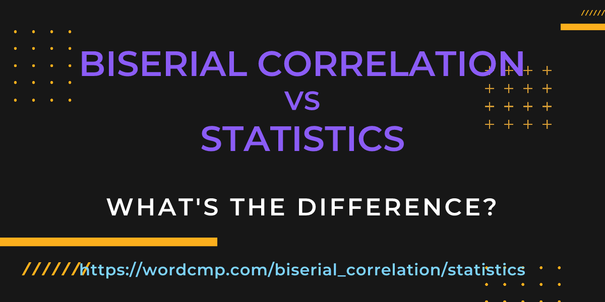 Difference between biserial correlation and statistics