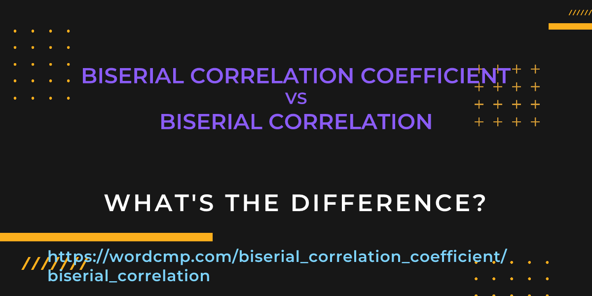 Difference between biserial correlation coefficient and biserial correlation