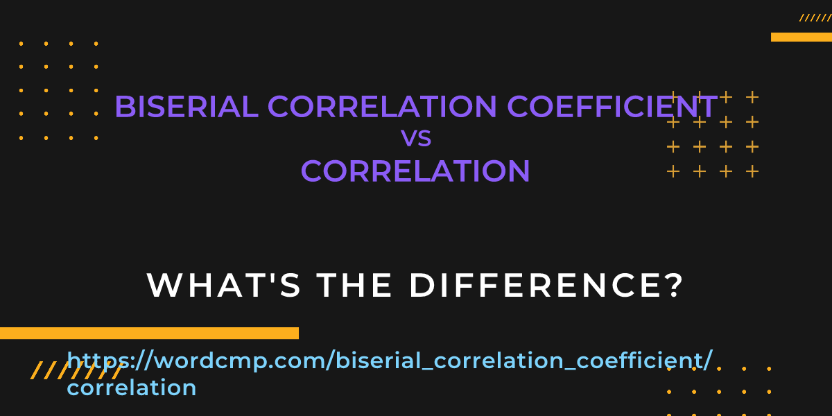 Difference between biserial correlation coefficient and correlation