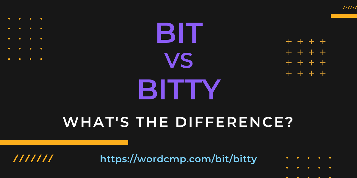 Difference between bit and bitty