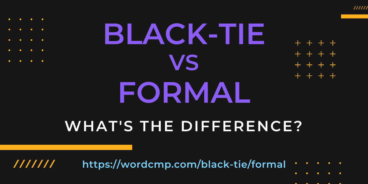 Difference between black-tie and formal