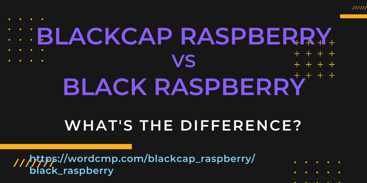 Difference between blackcap raspberry and black raspberry