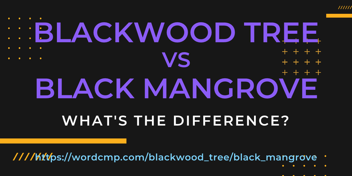 Difference between blackwood tree and black mangrove