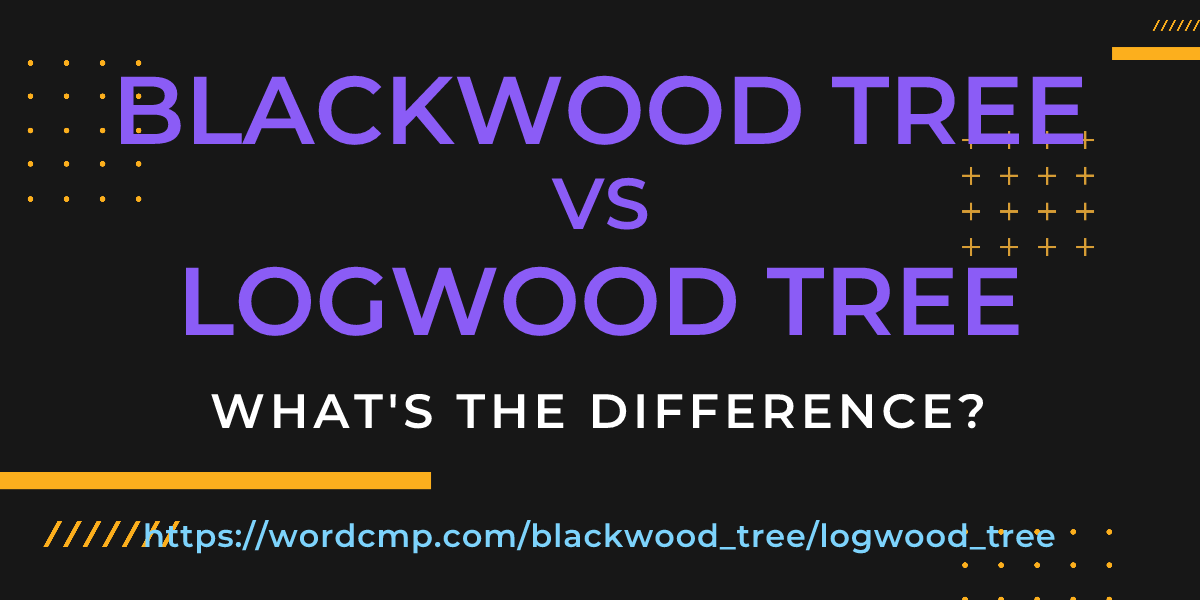Difference between blackwood tree and logwood tree