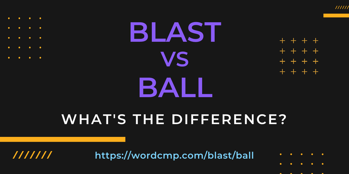 Difference between blast and ball