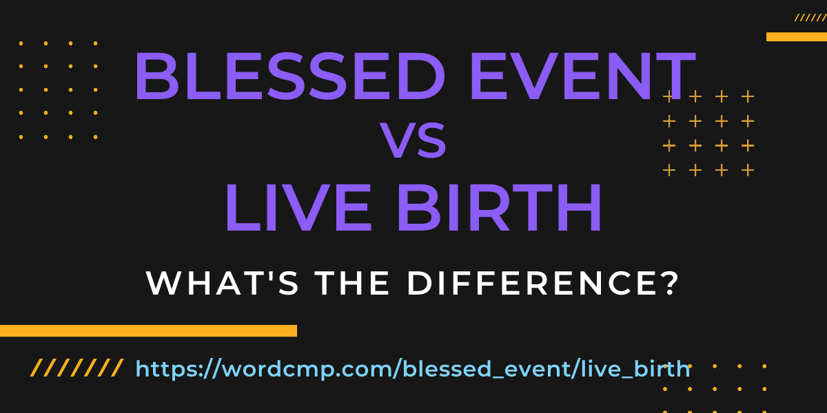 Difference between blessed event and live birth
